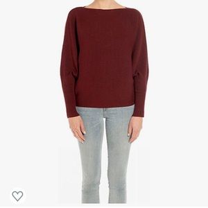 Joan Vass dolman sleeve sweater Burgundy
